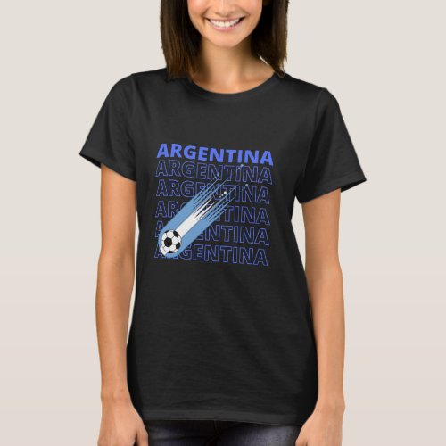 World Argentina Retro Soccer Women  T_Shirt