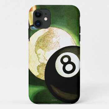 World As Cue Ball Iphone 11 Case by PostSports at Zazzle