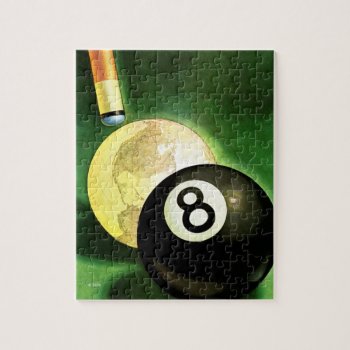 World As Cue Ball Jigsaw Puzzle by PostSports at Zazzle