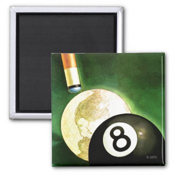World As Cue Ball Magnet by PostSports at Zazzle