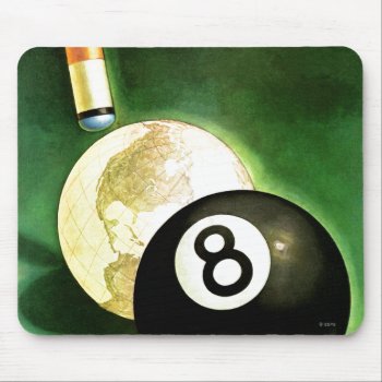 World As Cue Ball Mouse Pad by PostSports at Zazzle