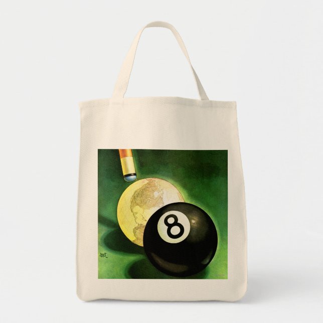 World as Cue Ball Tote Bag (Front)