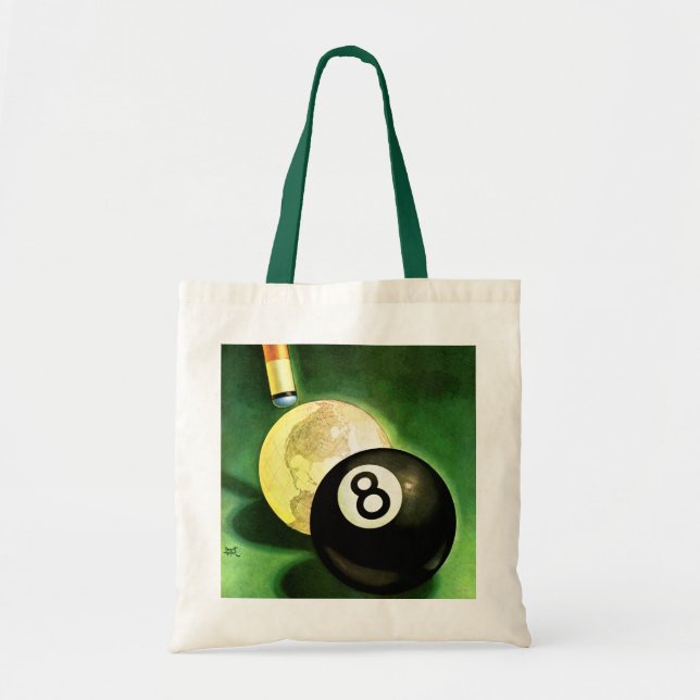 World as Cue Ball Tote Bag (Front)