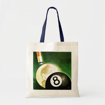 World As Cue Ball Tote Bag by PostSports at Zazzle