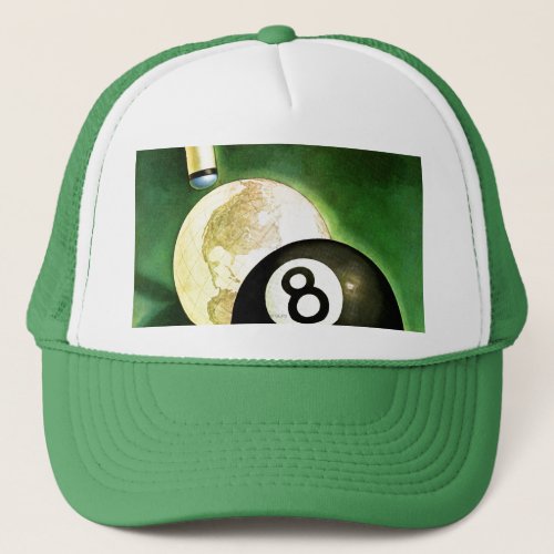 World as Cue Ball Trucker Hat