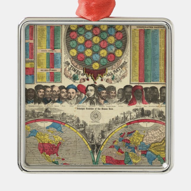 World At One View Metal Ornament (Front)