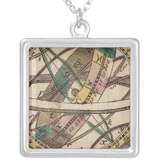 World Atlas 2 Silver Plated Necklace (Front)
