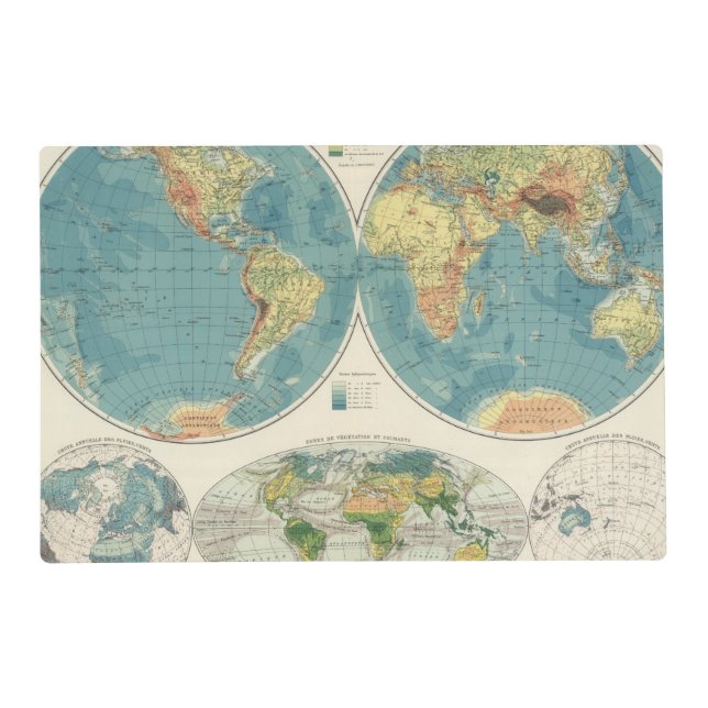 World Atlas Map 2 Placemat (Front)