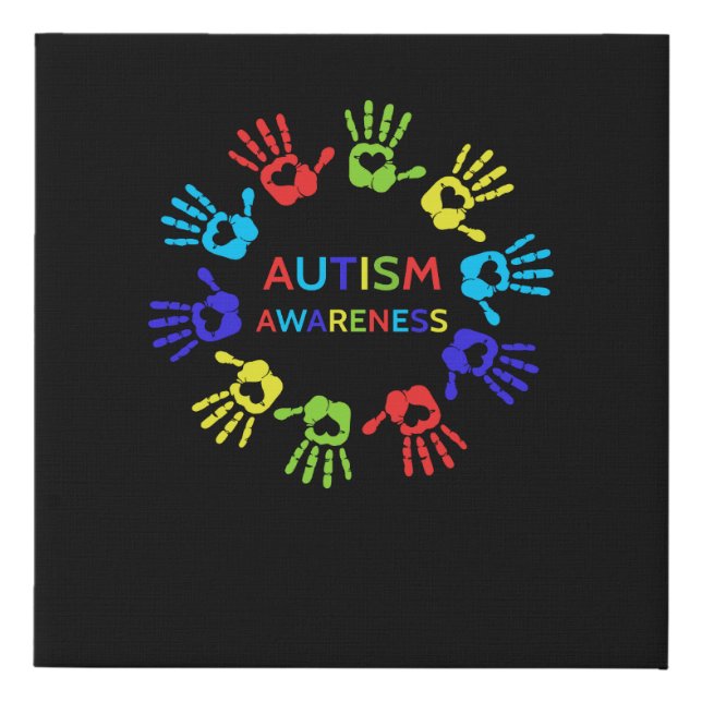 World Autism Awareness 2 April 2019 Autism Cute Faux Canvas Print (Front)