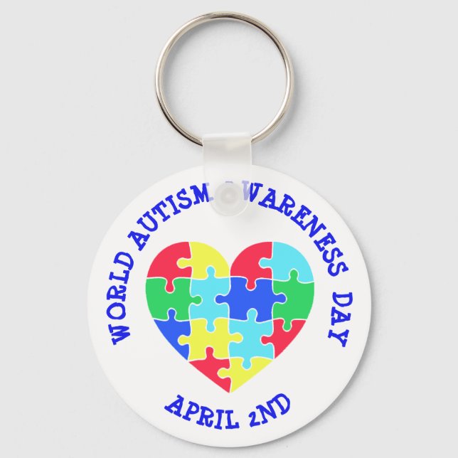 World Autism Awareness Day April 2nd Key Chain (Front)