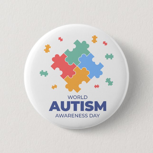  World Autism Awareness Day Button (Front)
