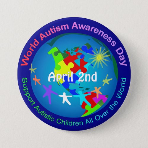 World Autism Awareness Day Button