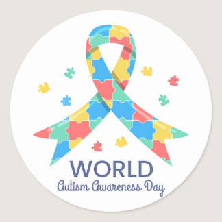 World Autism Awareness Day Classic Round Sticker