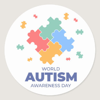 World Autism Awareness Day Classic Round Sticker