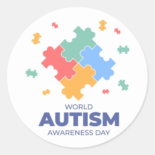  World Autism Awareness Day Classic Round Sticker