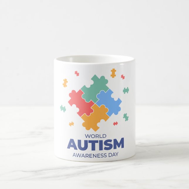  World Autism Awareness Day Coffee Mug (Center)