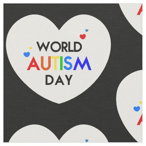 world autism awareness day heart fabric