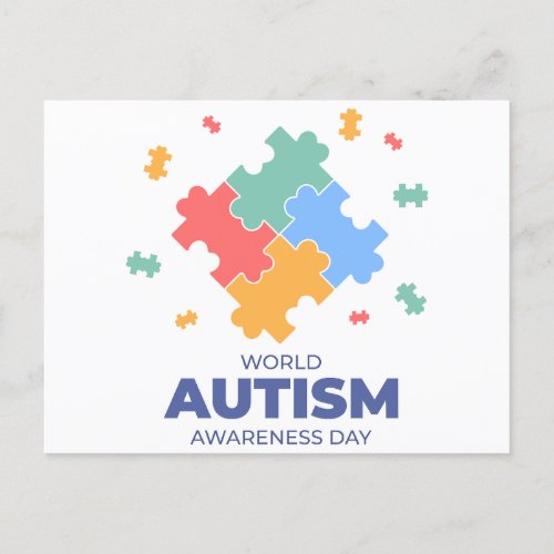  World Autism Awareness Day Holiday Postcard