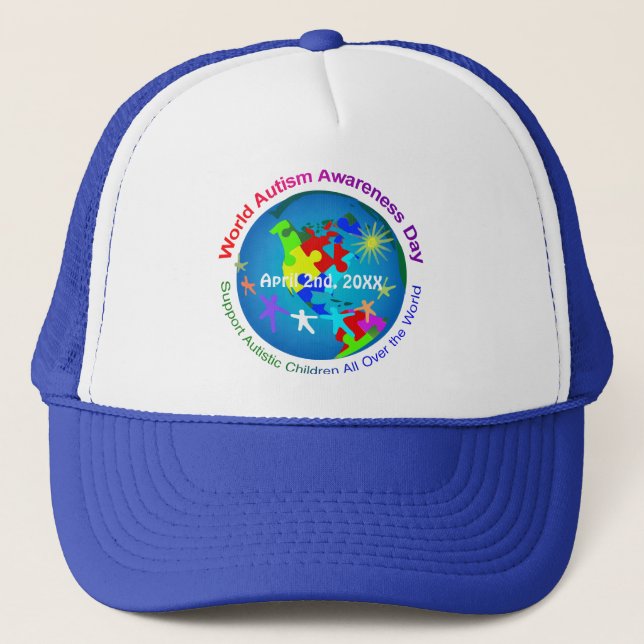 World Autism Awareness Day Trucker Hat (Front)
