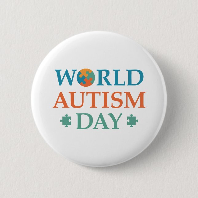 World Autism Day Pinback Button (Front)