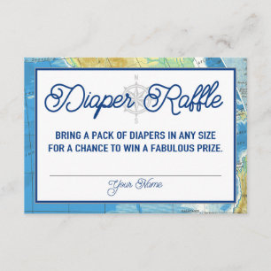 World Awaits Baby Shower Diaper Raffle Card