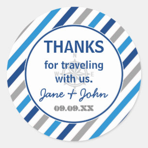 World Awaits Baby Shower Thank You Sticker