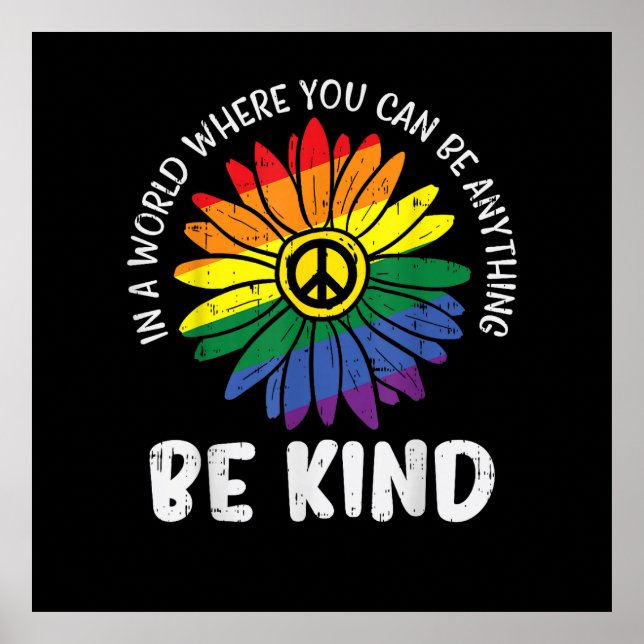 World Be Kind Rainbow Poster (Front)