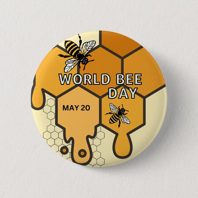 World Bee Day Button (Front)