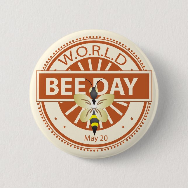 World Bee Day Button (Front)