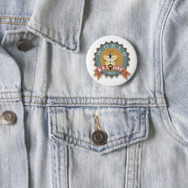 World Bee Day May 20 Button (In Situ)