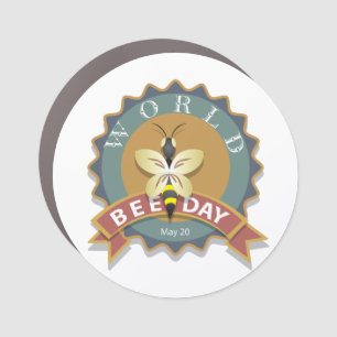 World Bee Day May 20 Car Magnet