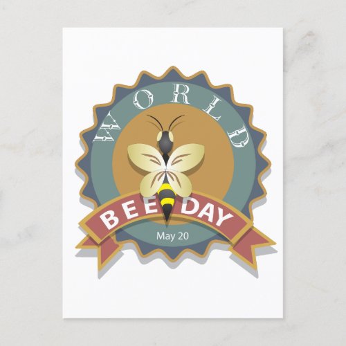 World Bee Day May 20 Postcard
