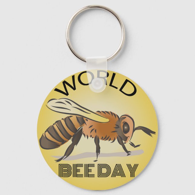 World Bee Day Sign Keychain (Front)