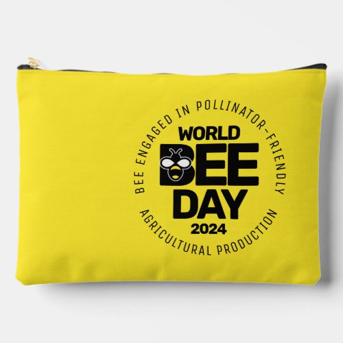 World Bee Day Yellow Black Pollinator Accessory Pouch