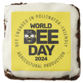 World Bee Day Yellow Black Pollinator Brownie (Front)