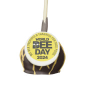 World Bee Day Yellow Black Pollinator Cake Pops (Front)