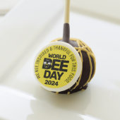 World Bee Day Yellow Black Pollinator Cake Pops (Front Insitu)