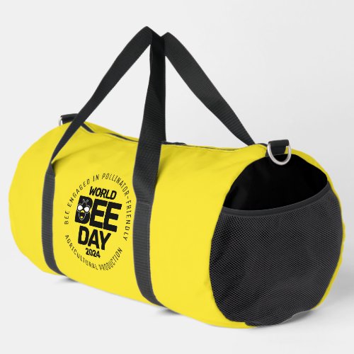 World Bee Day Yellow Black Pollinator Duffle Bag
