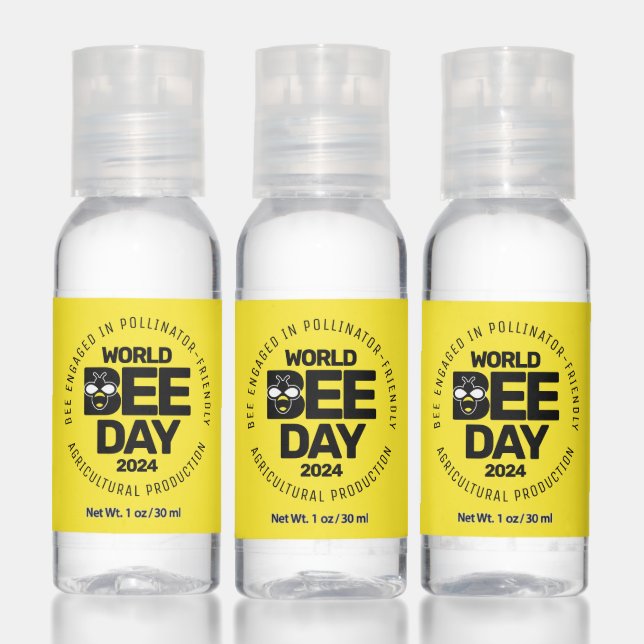 World Bee Day Yellow Black Pollinator Hand Sanitizer (Set)