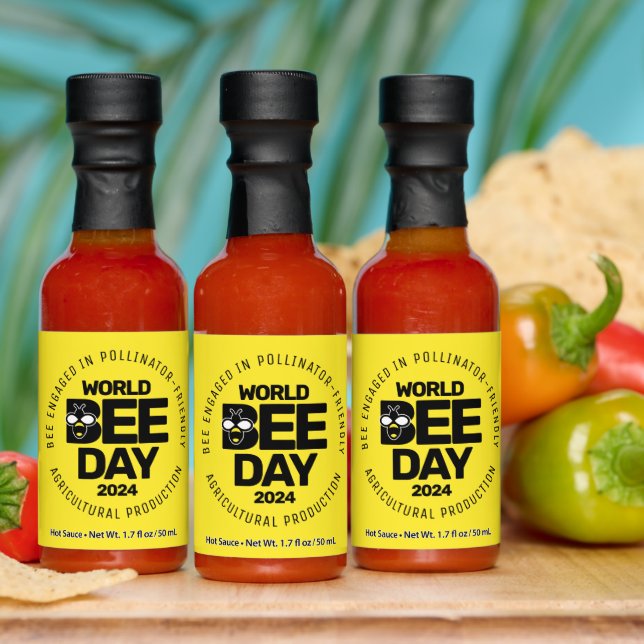 World Bee Day Yellow Black Pollinator Hot Sauces (Multi)