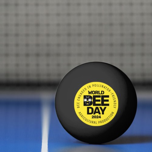 World Bee Day Yellow Black Pollinator Ping Pong Ball