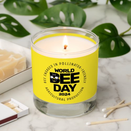 World Bee Day Yellow Black Pollinator Scented Candle