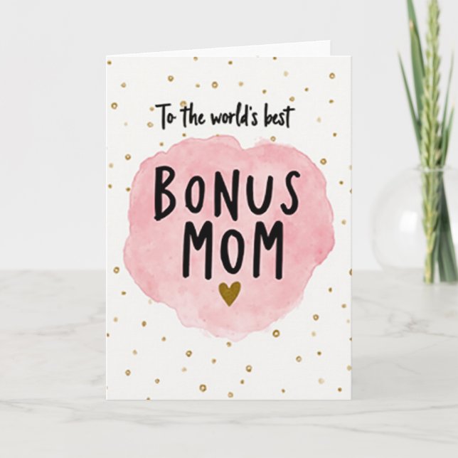 World Best Bonus Mom Card (Front)