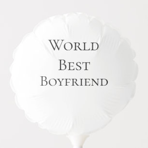 World best boyfriend husband man valentine's day m balloon