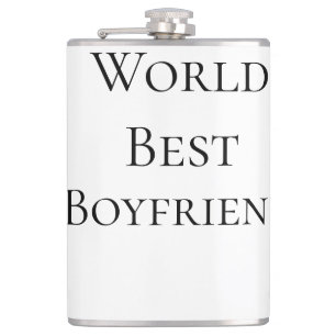 World best boyfriend husband man valentine's day m flask