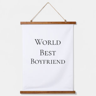 World best boyfriend husband man valentine's day m hanging tapestry