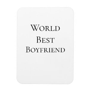 World best boyfriend husband man valentine's day m magnet