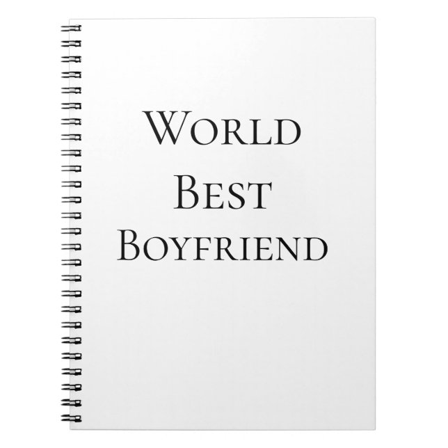 World best boyfriend husband man valentine's day m notebook (Front)