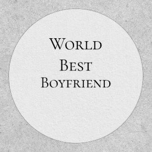 World best boyfriend husband man valentine's day m patch