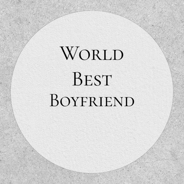 World best boyfriend husband man valentine's day m patch (Front)